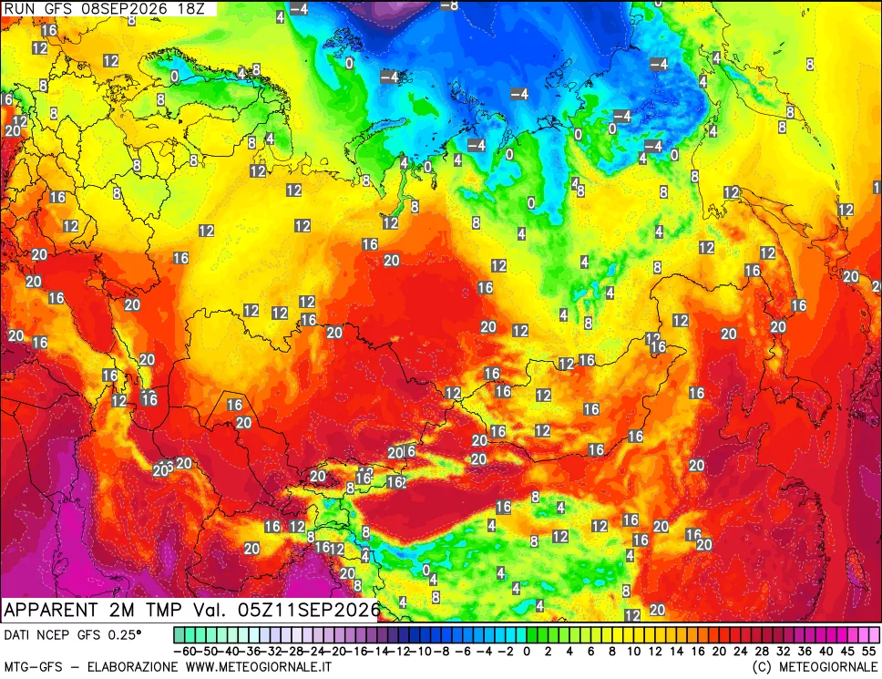 mappa Temp percepita