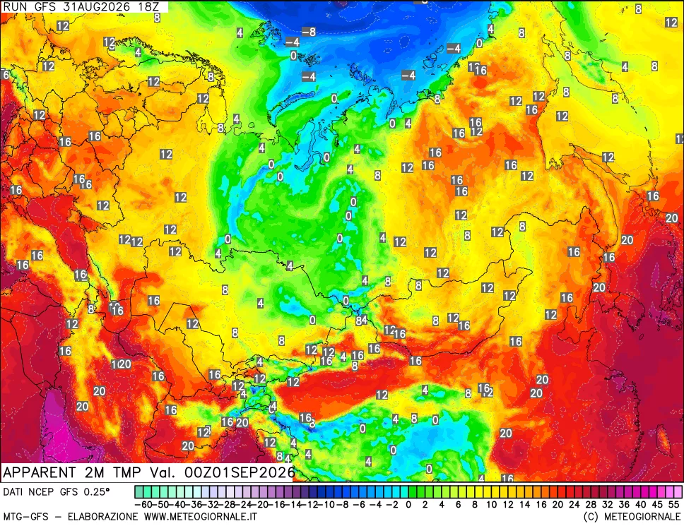 mappa Temp percepita