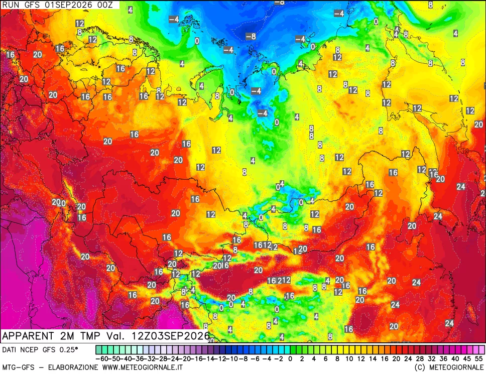 mappa Temp percepita