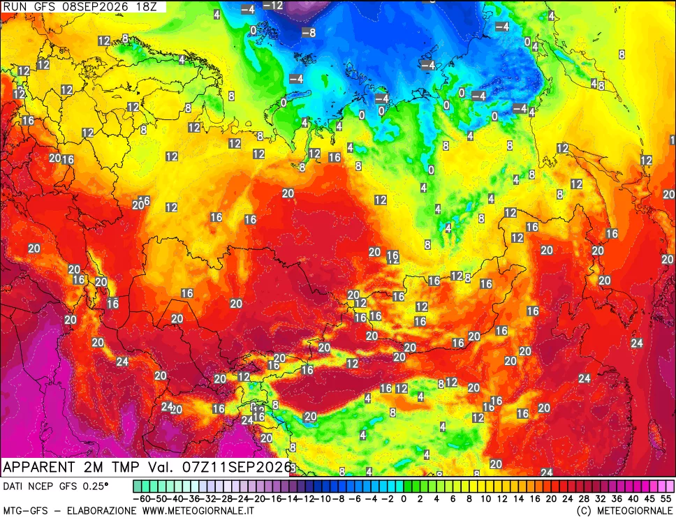 mappa Temp percepita