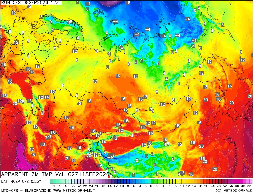 mappa Temp percepita