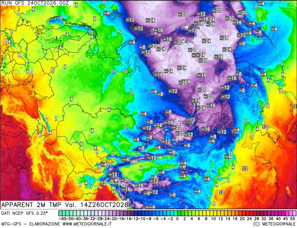 mappa Temp percepita