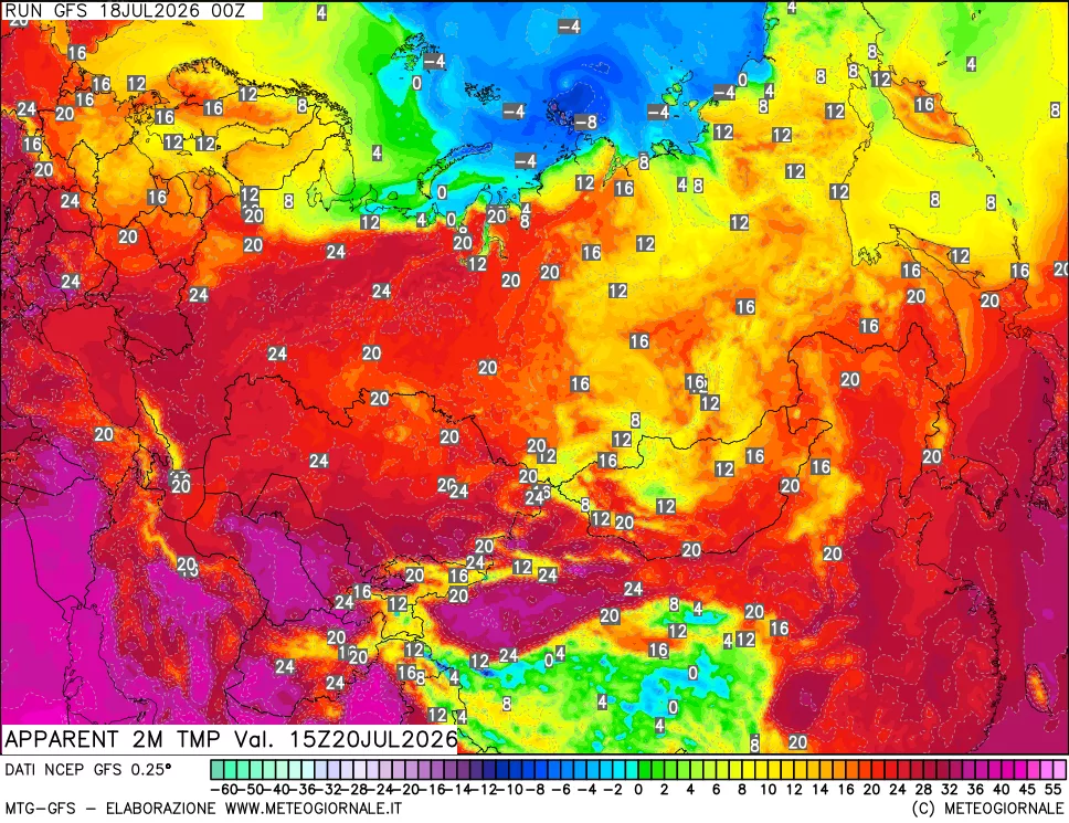 mappa Temp percepita