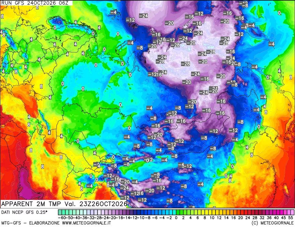 mappa Temp percepita