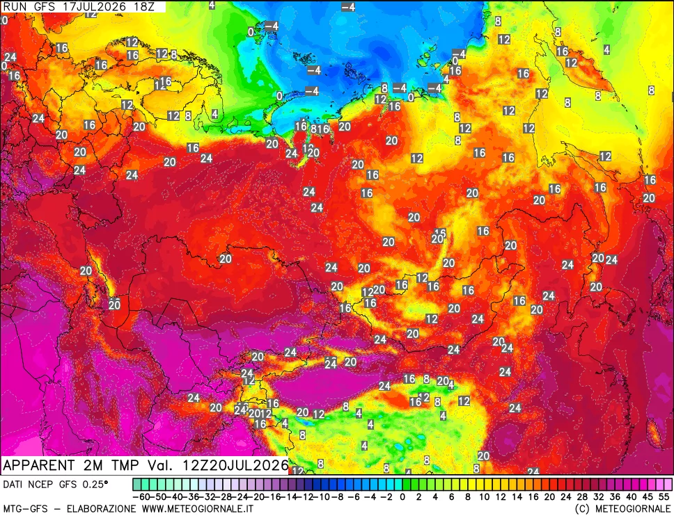 mappa Temp percepita