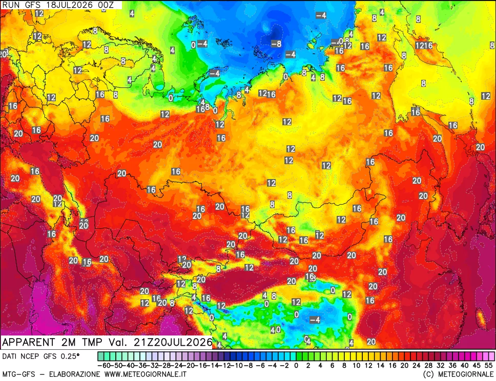 mappa Temp percepita
