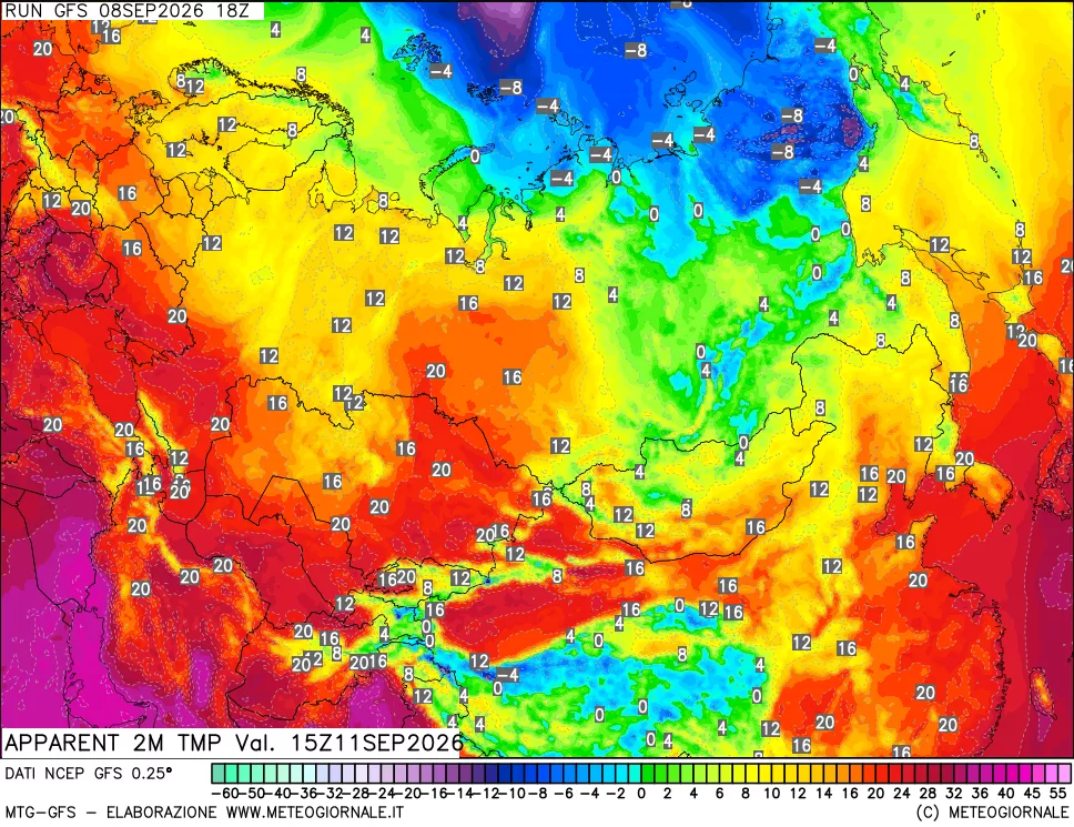 mappa Temp percepita