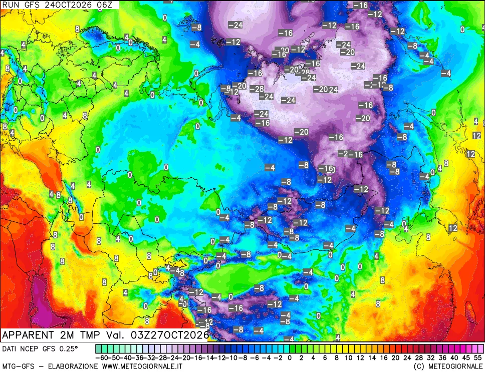 mappa Temp percepita