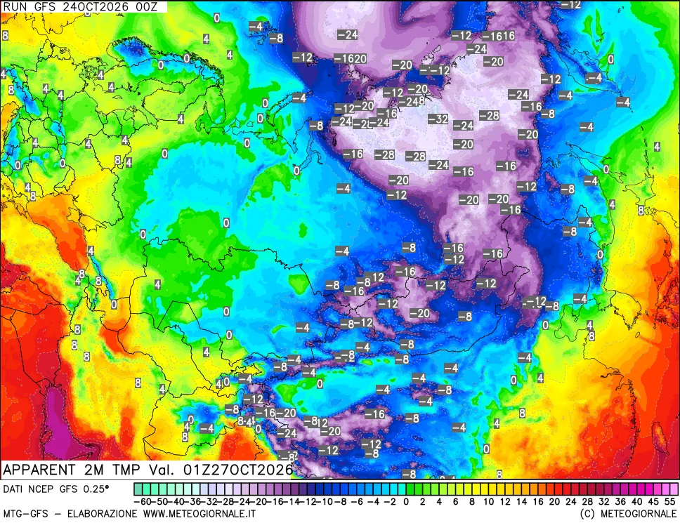 mappa Temp percepita