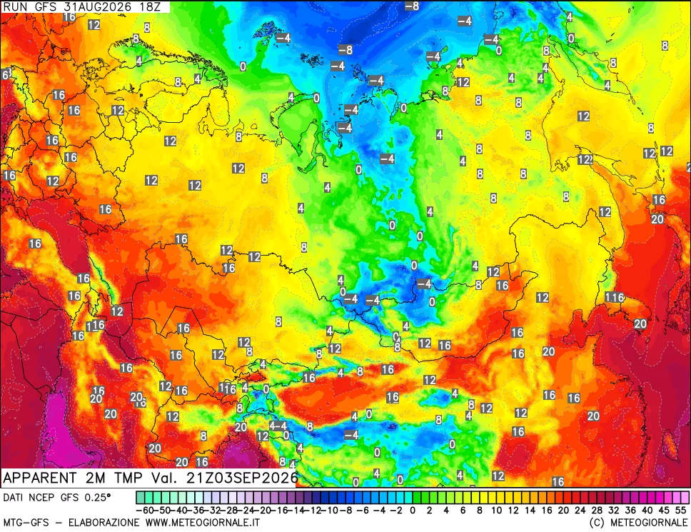 mappa Temp percepita