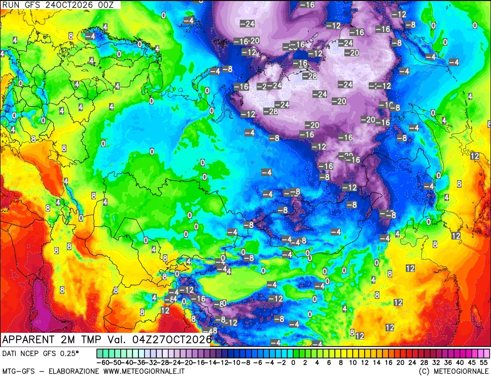 mappa Temp percepita