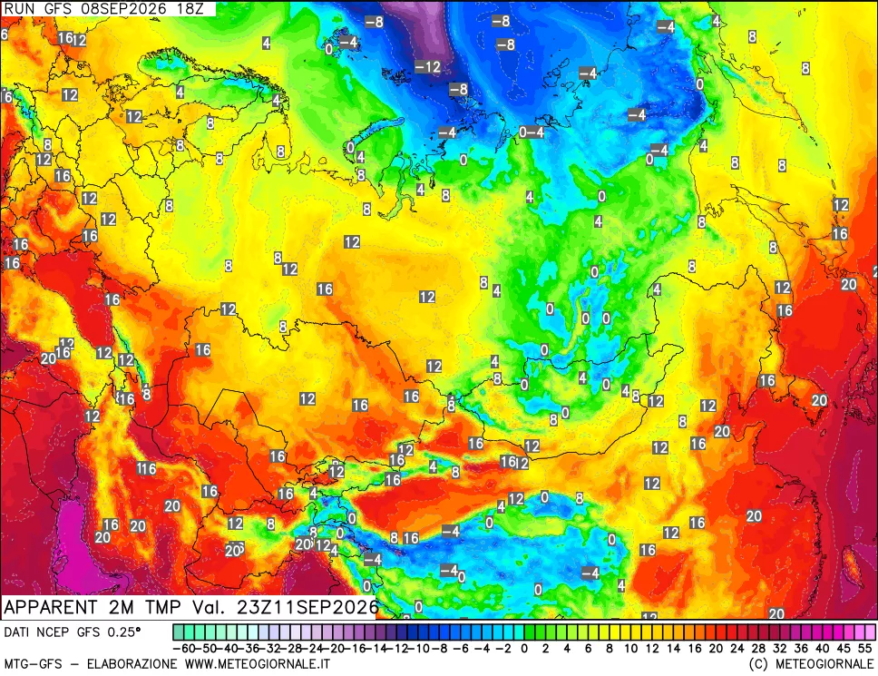 mappa Temp percepita