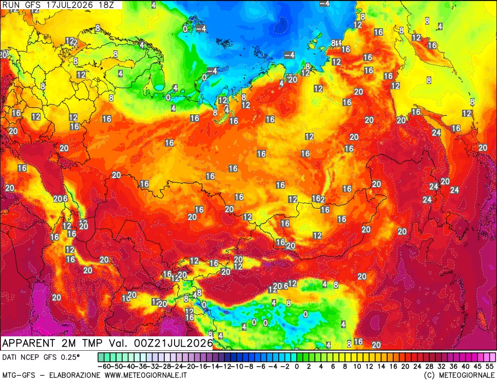 mappa Temp percepita