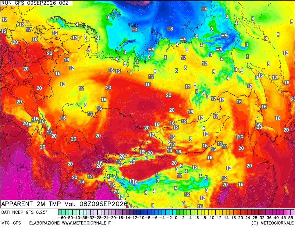 mappa Temp percepita