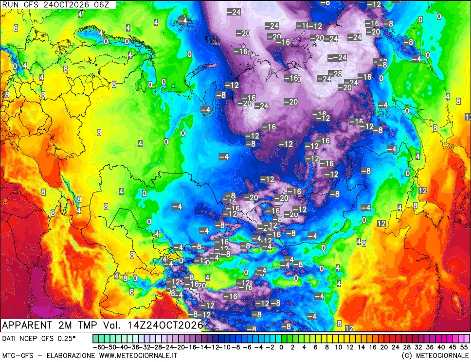 mappa Temp percepita