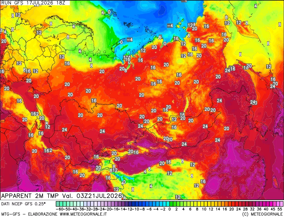 mappa Temp percepita
