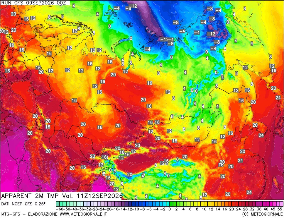 mappa Temp percepita