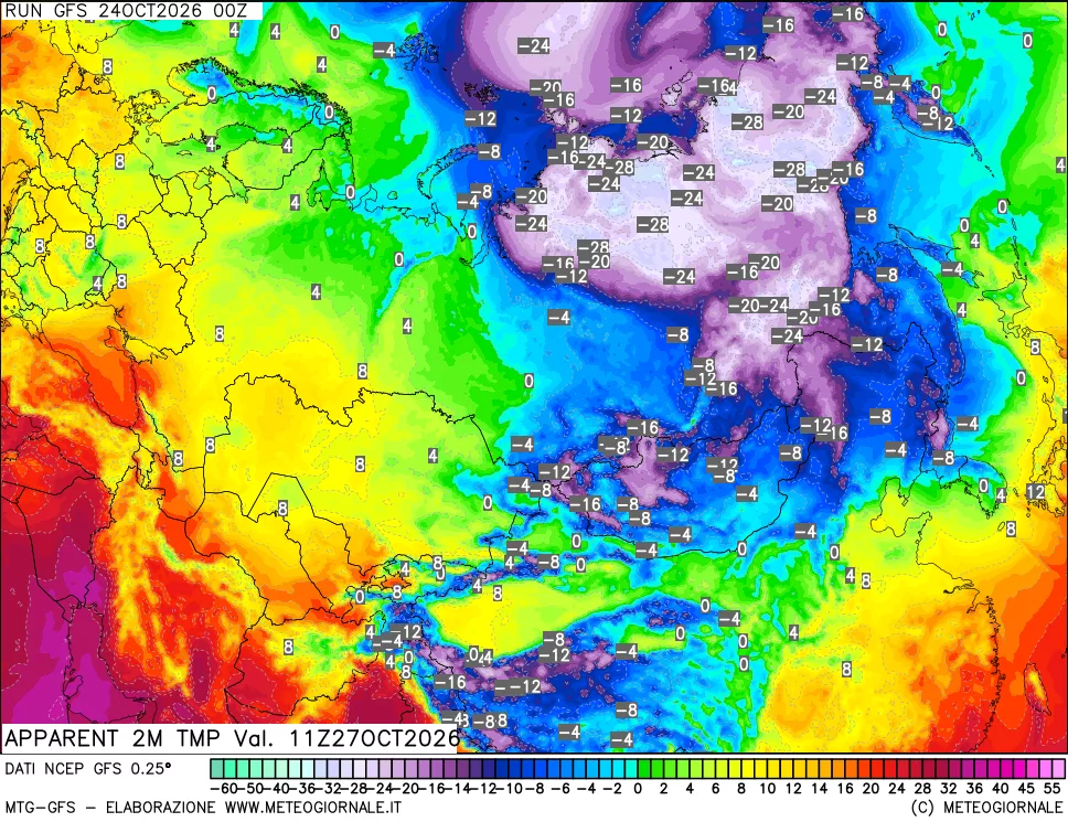 mappa Temp percepita
