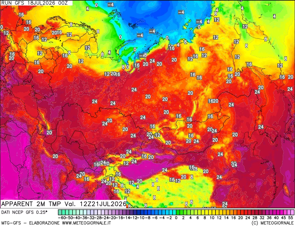 mappa Temp percepita