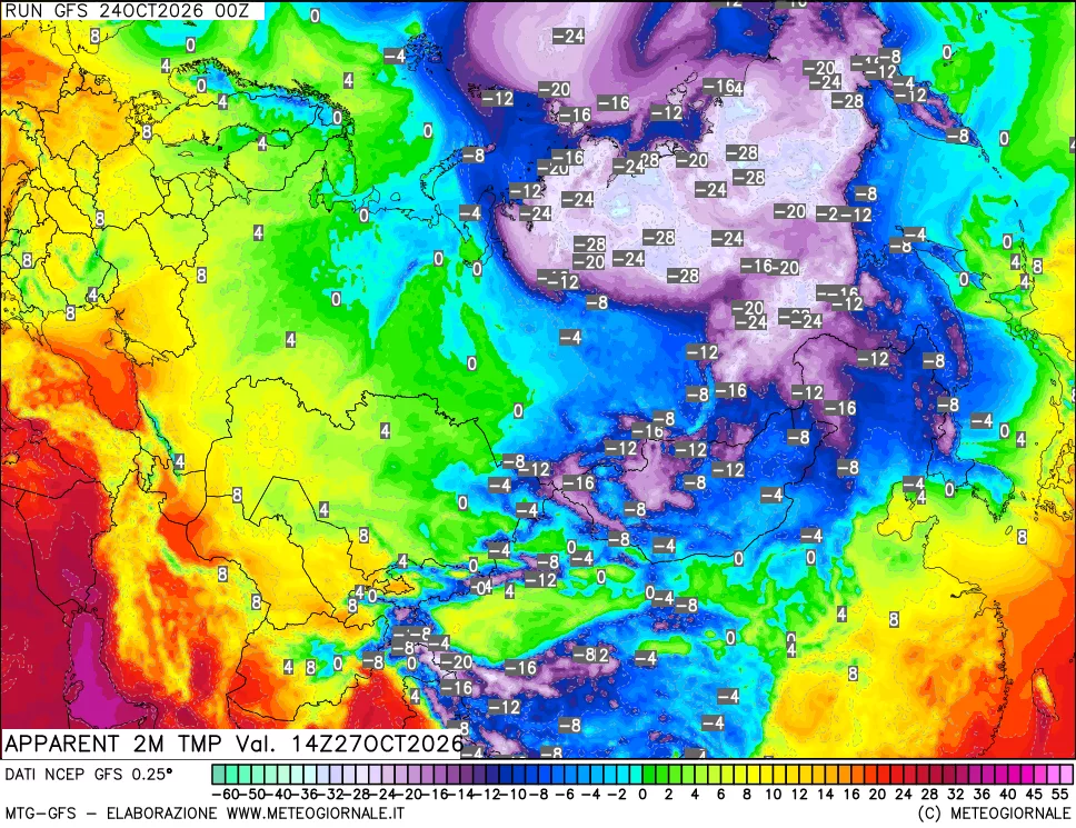mappa Temp percepita