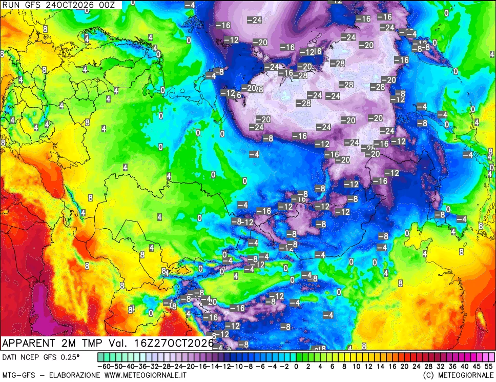 mappa Temp percepita