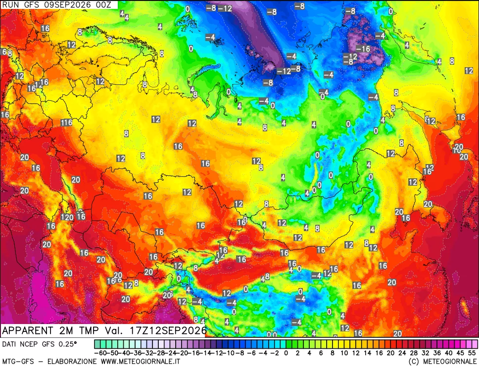 mappa Temp percepita