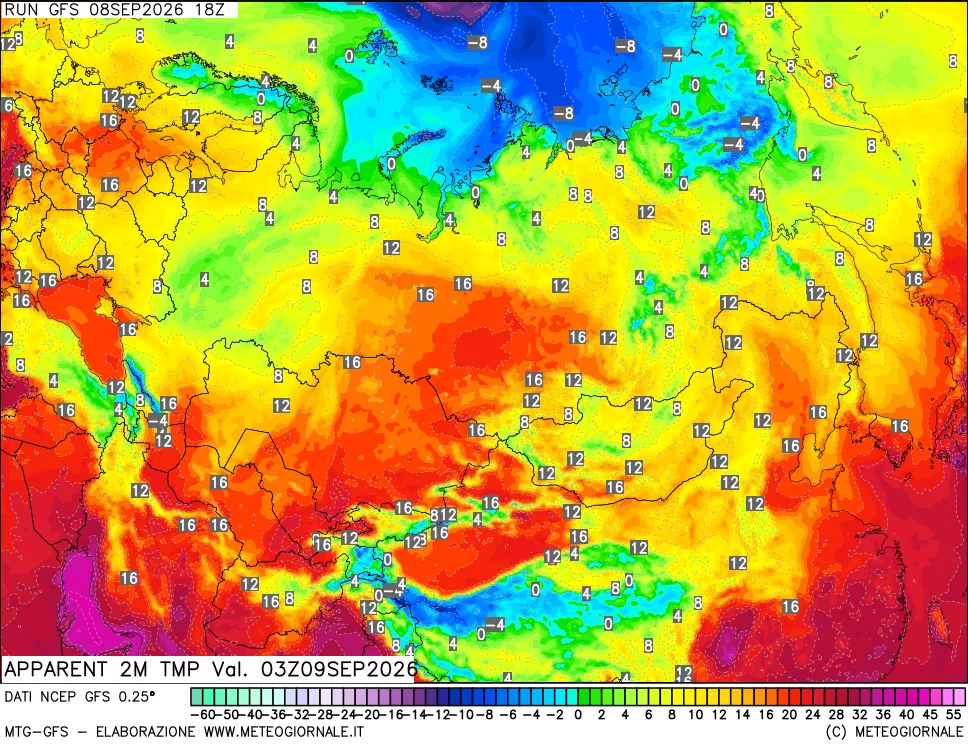 mappa Temp percepita