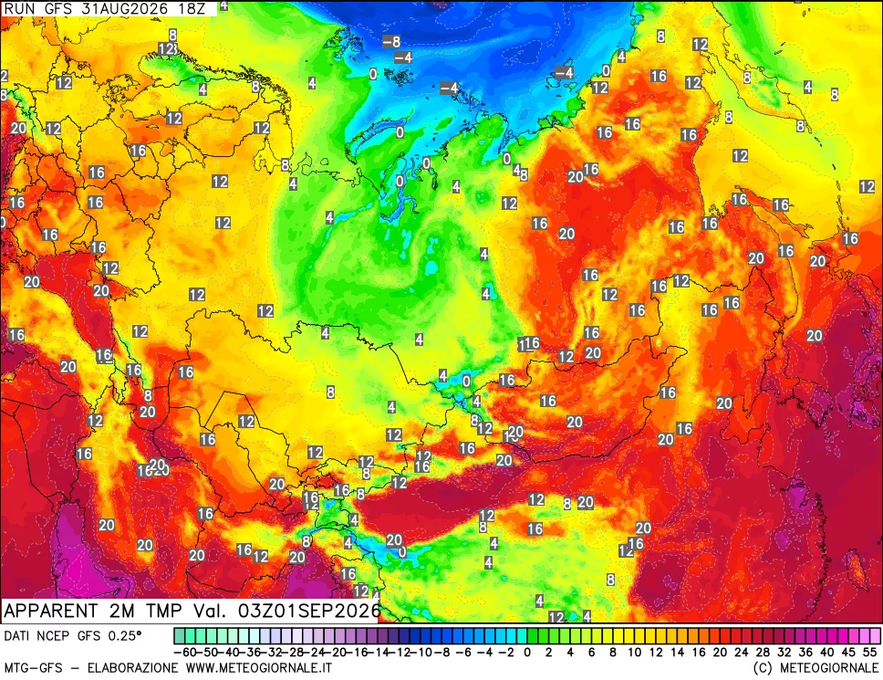 mappa Temp percepita