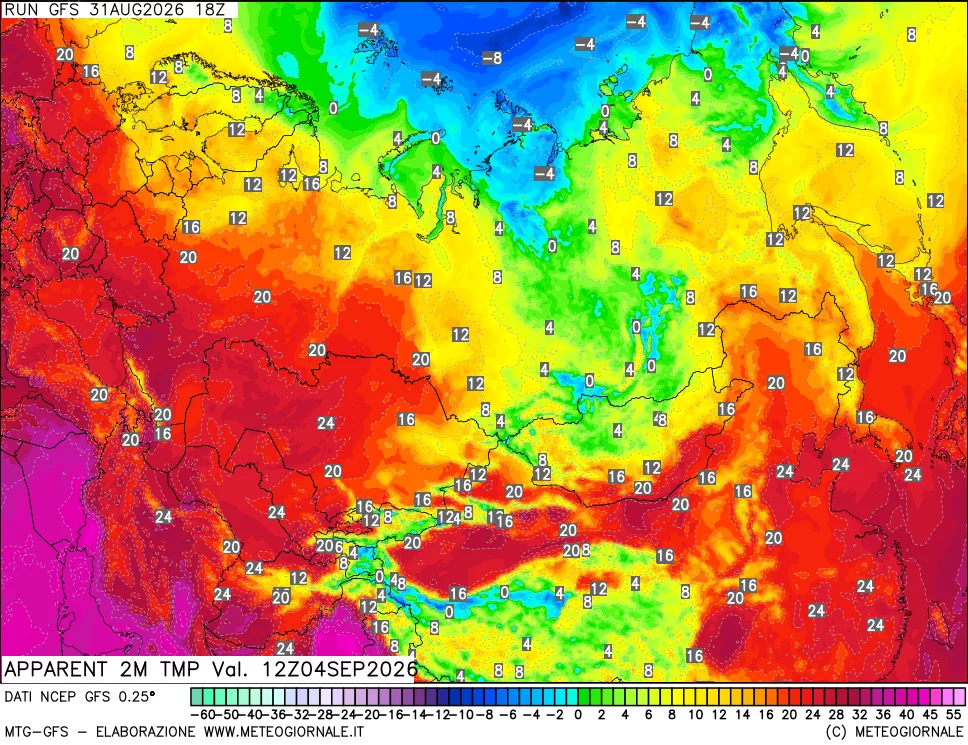 mappa Temp percepita