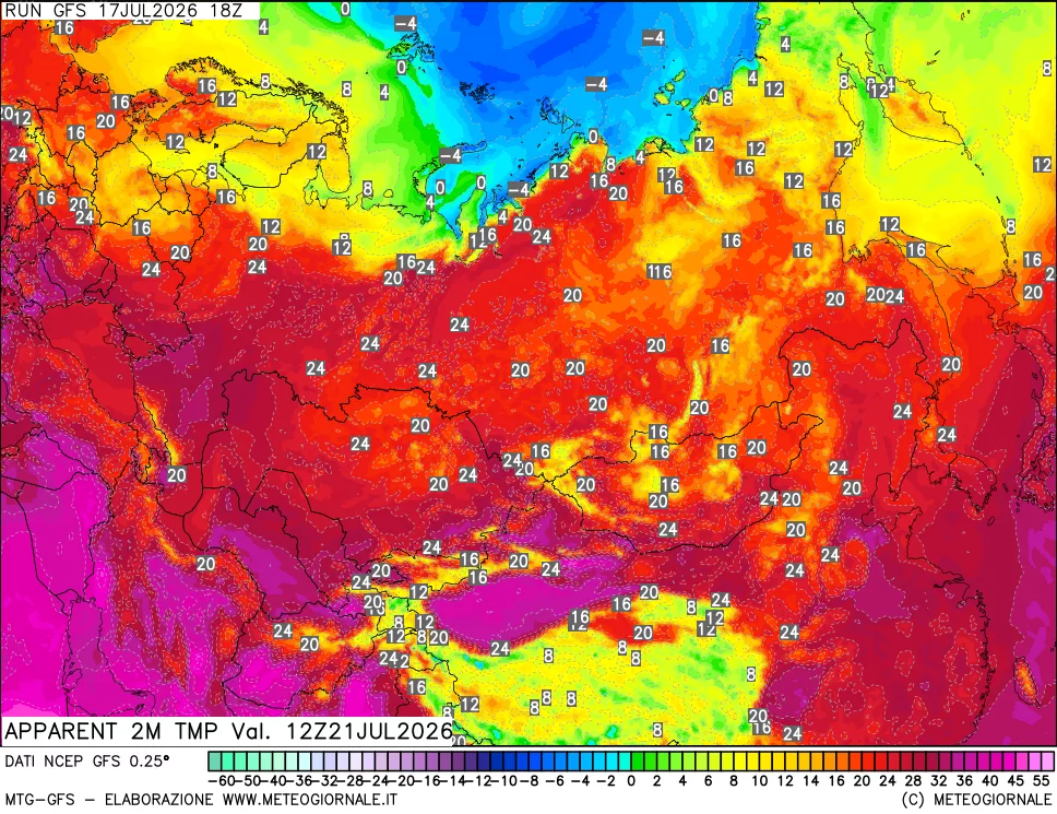 mappa Temp percepita