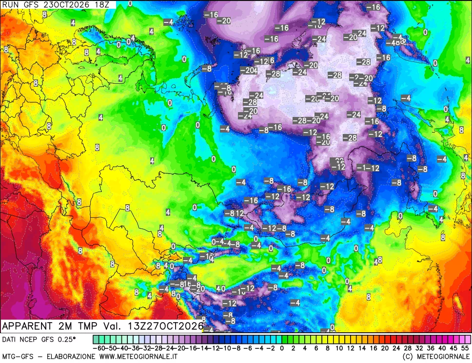 mappa Temp percepita