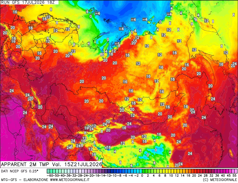mappa Temp percepita