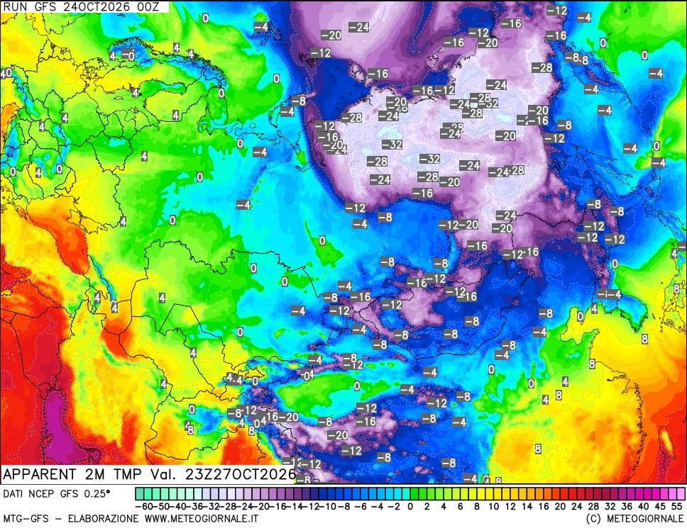 mappa Temp percepita