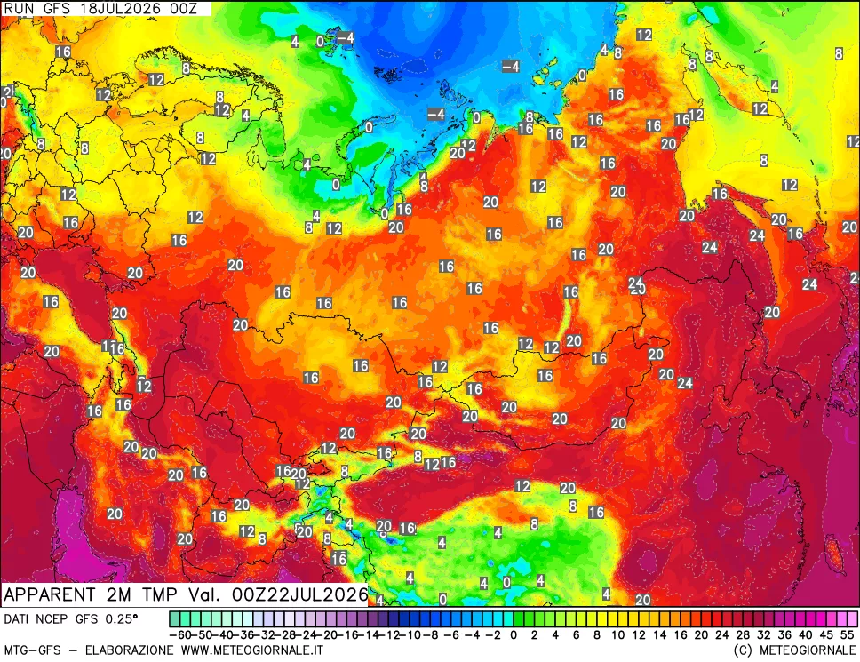mappa Temp percepita