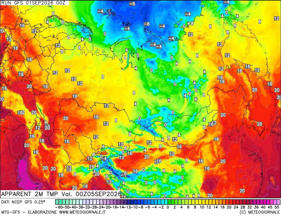 mappa Temp percepita