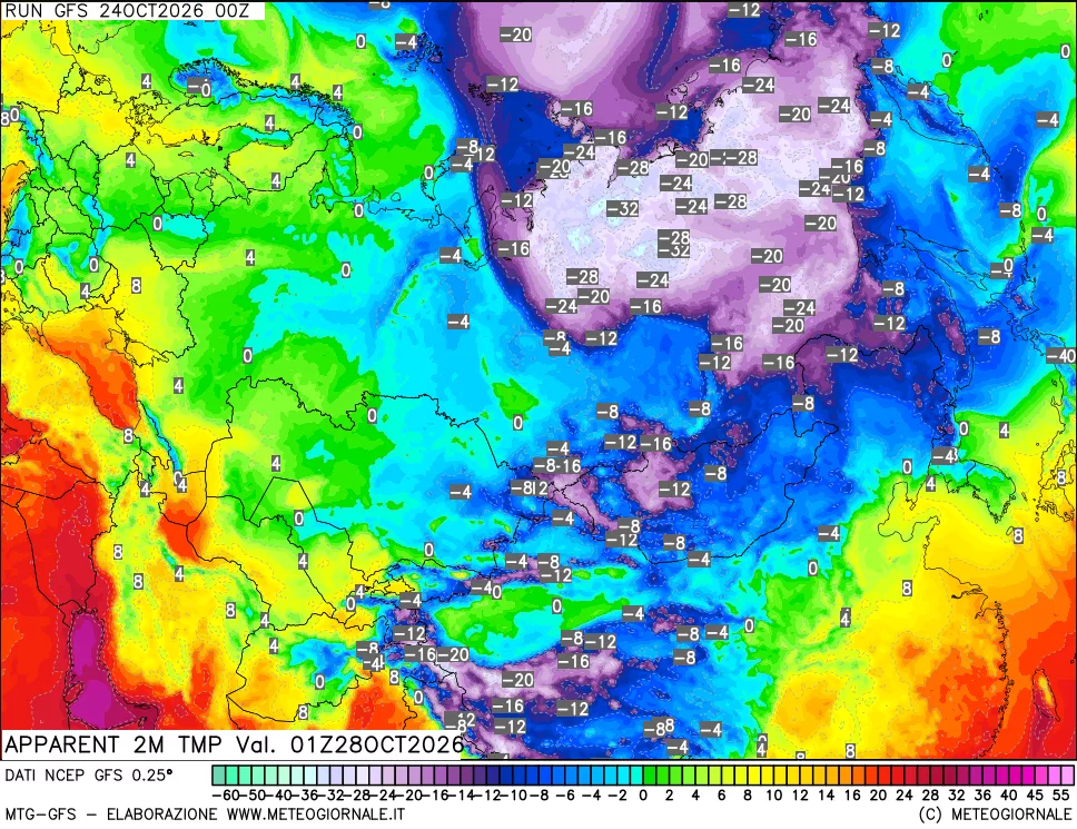 mappa Temp percepita