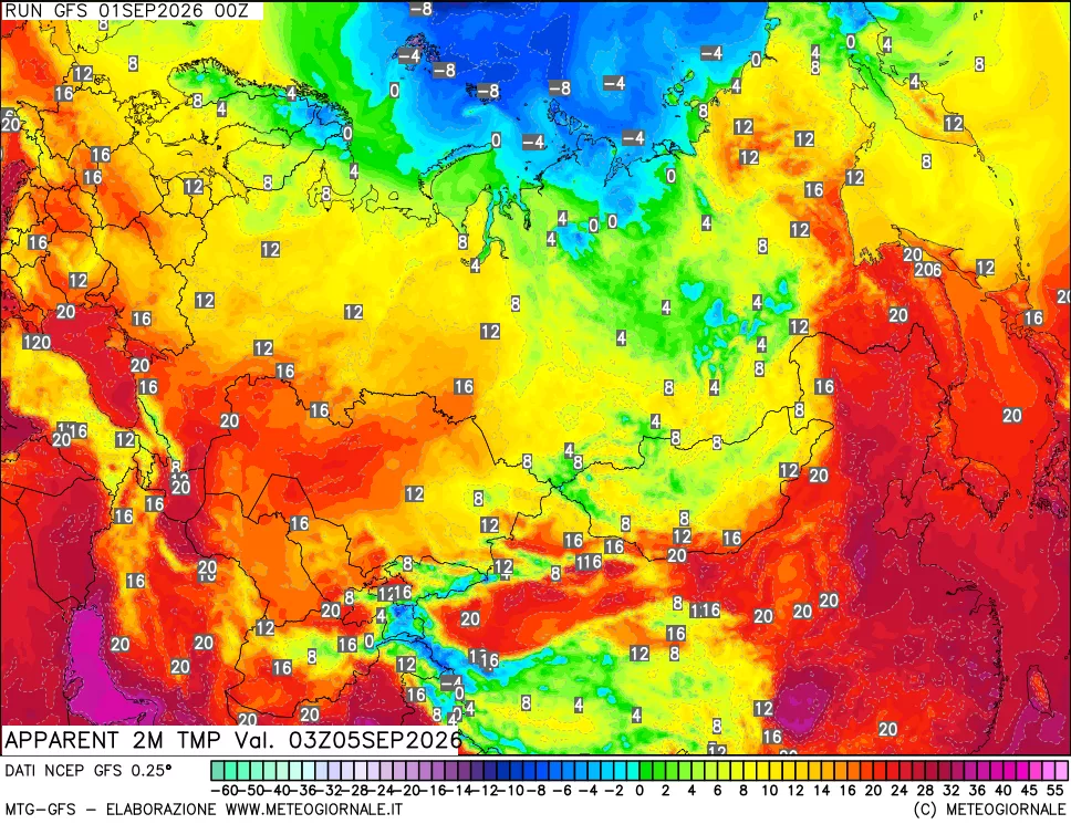 mappa Temp percepita