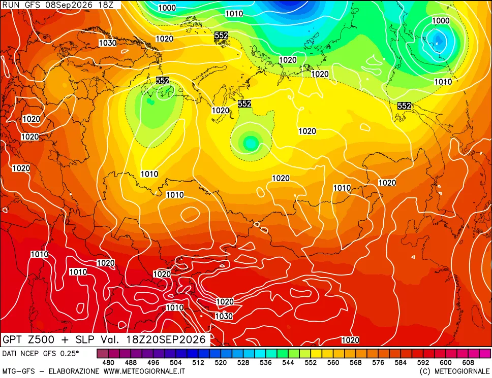 mappa 500 hPa GPT + Press SLM