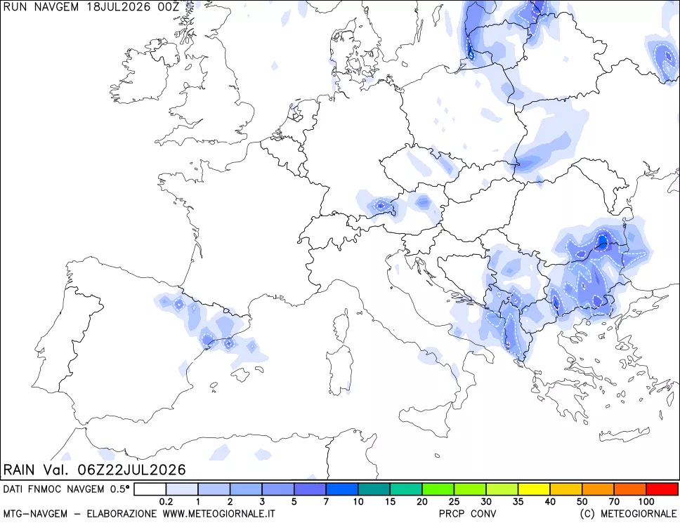 mappa Precipitazioni Totali