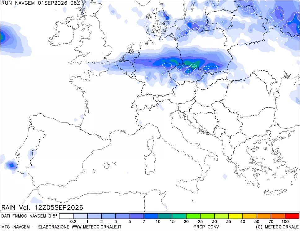 mappa Precipitazioni Totali