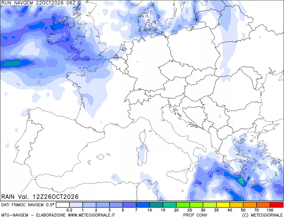 mappa Precipitazioni Totali