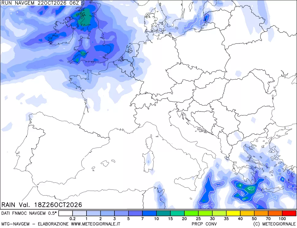 mappa Precipitazioni Totali
