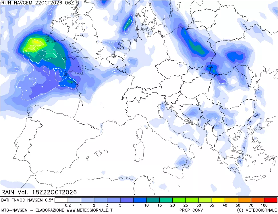 mappa Precipitazioni Totali
