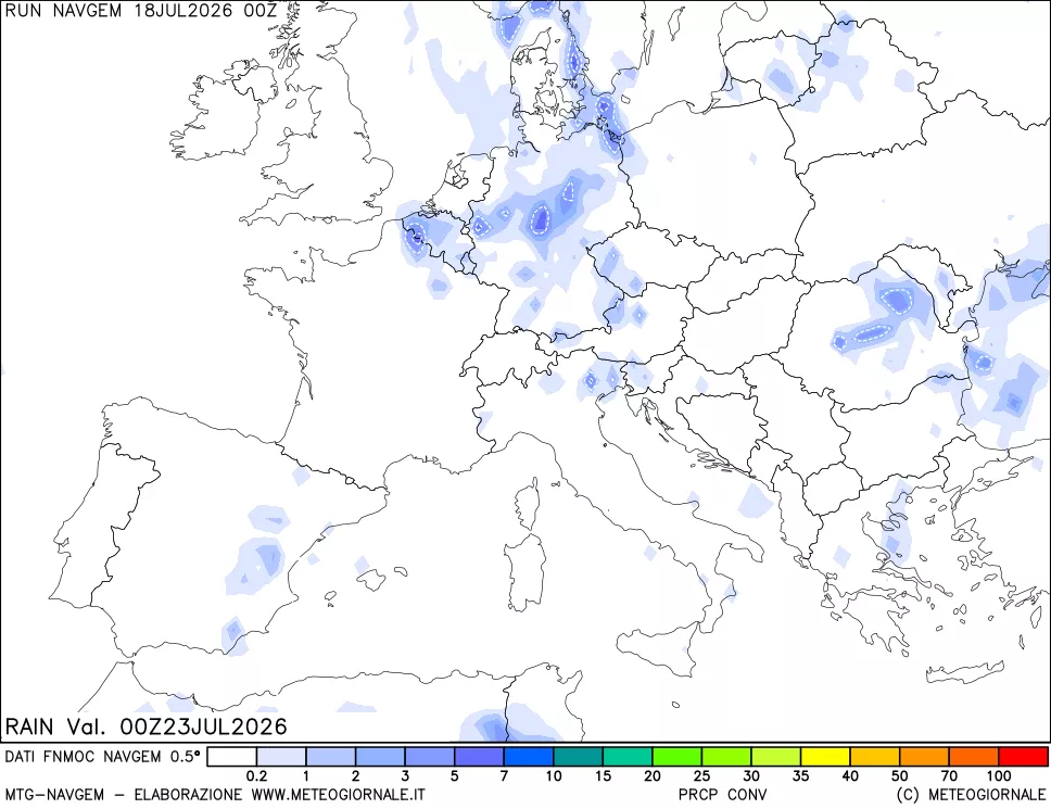 mappa Precipitazioni Totali