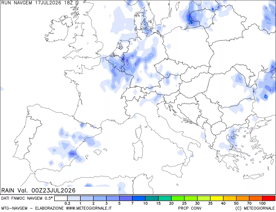 mappa Precipitazioni Totali