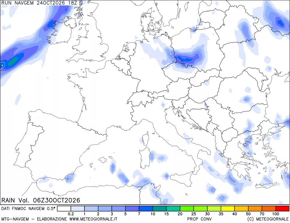mappa Precipitazioni Totali
