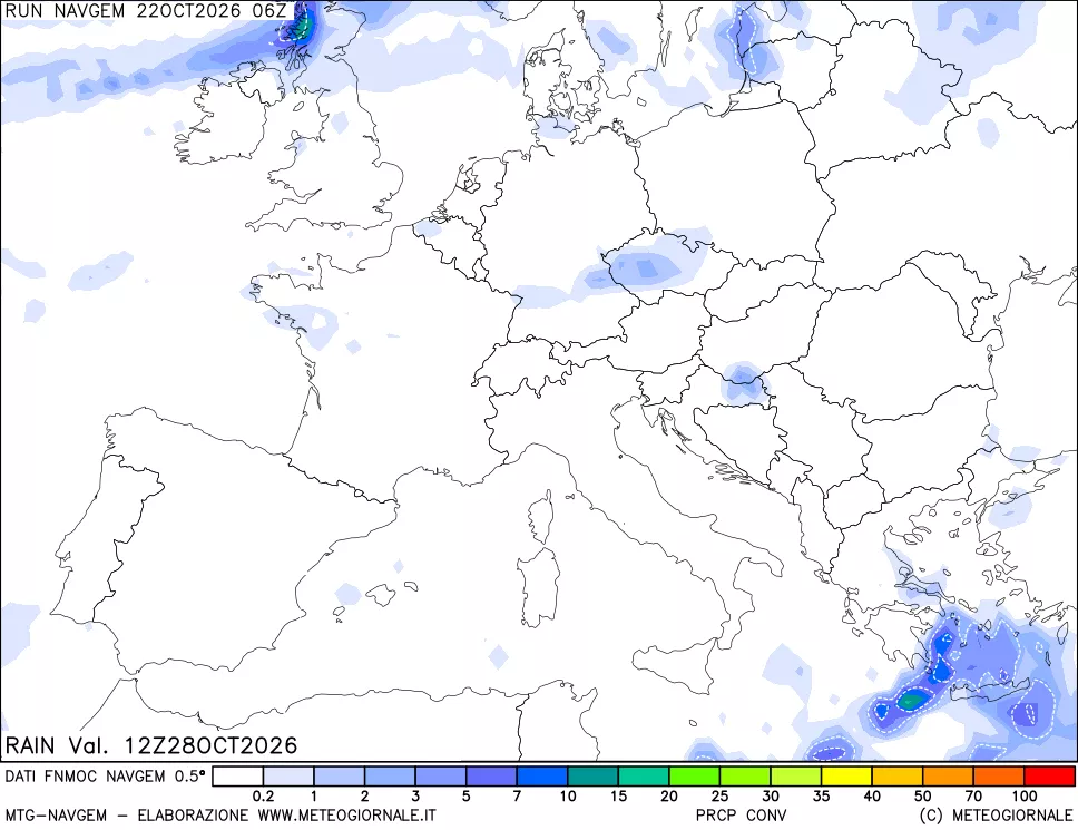mappa Precipitazioni Totali