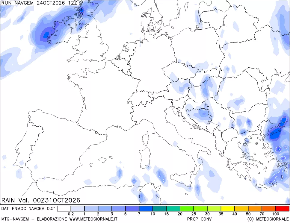 mappa Precipitazioni Totali