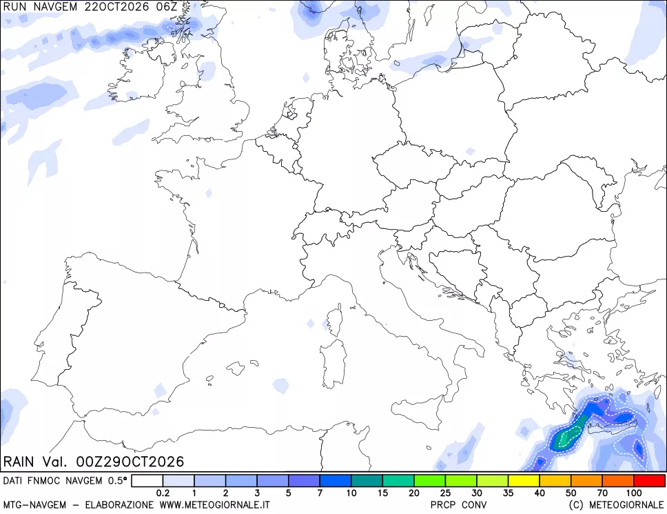 mappa Precipitazioni Totali