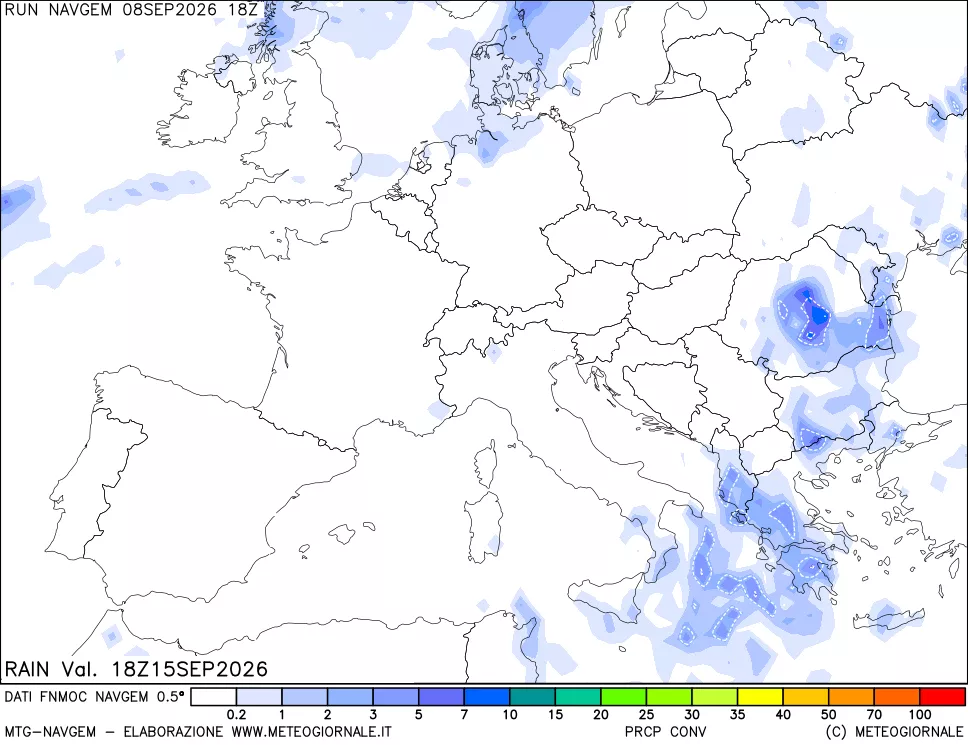 mappa Precipitazioni Totali